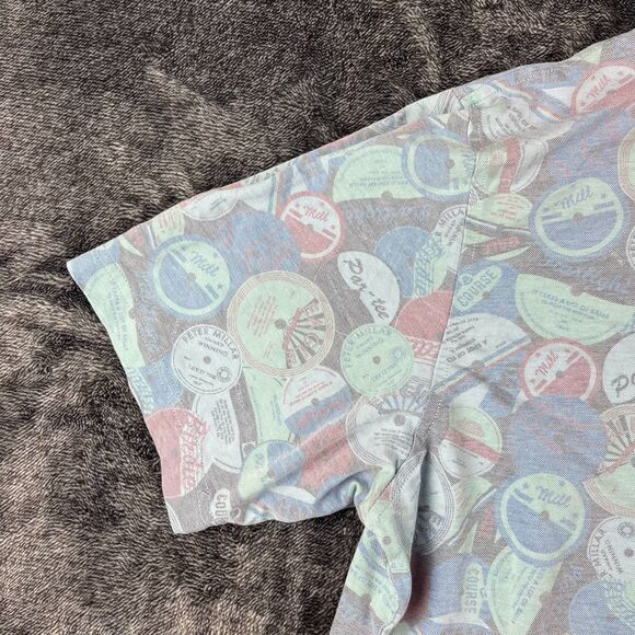 Peter Millar Crown Crafted Tailored Fit Ace Disc Pique Golf Polo Men's XL AOP - Picture 9 of 10